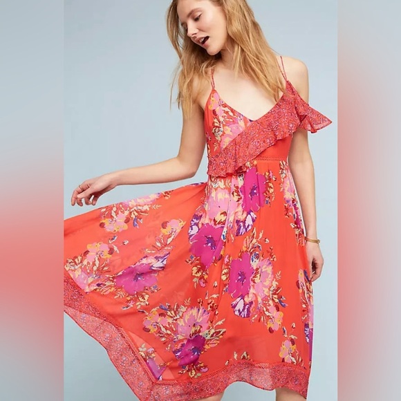 Anthropologie Maeve Floral Dress 2 - Picture 1 of 10